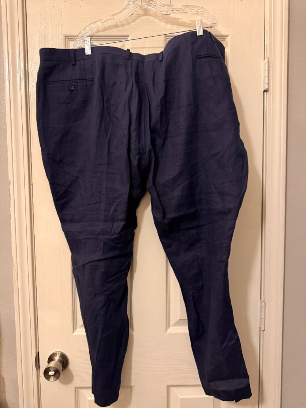 Lauren Ralph Lauren Men's 48W Navy 100% Linen Dress Pants